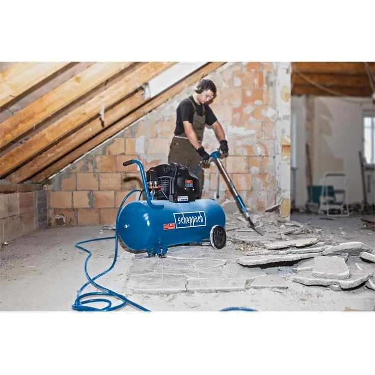 Scheppach HC105DC Druckluft Kompressor 10 bar 1,8 kW 100 Liter, Ölfrei – Bild 4