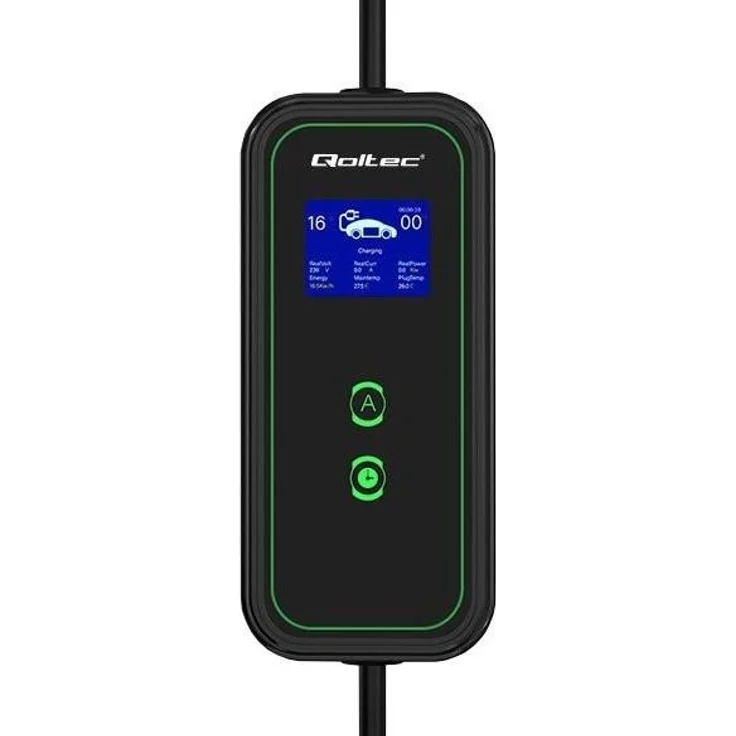 Qoltec Elektroauto Ladestation 52470, Typ 2, 3.50 kW, 16 A, CEE 7/7, mobile Wallbox