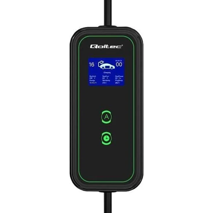 Qoltec Elektroauto Ladestation 52470, Typ 2, 3.50 kW, 16 A, CEE 7/7, mobile Wallbox