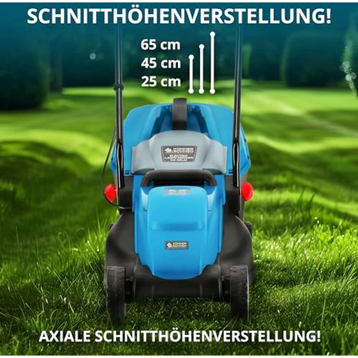 Könner & Söhnen Elektromäher 32Lm, Rasenmäher mit 1000W Leistung und 32cm Schnittbreite – Bild 6