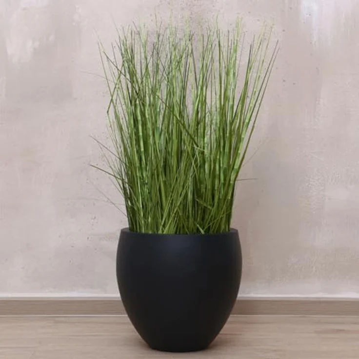 VIVANNO Blumentopf Fiberglas Pluto, wetterfester Pflanzenkübel in Anthrazit, 30x30 cm, 8 Liter Volumen – Bild 2