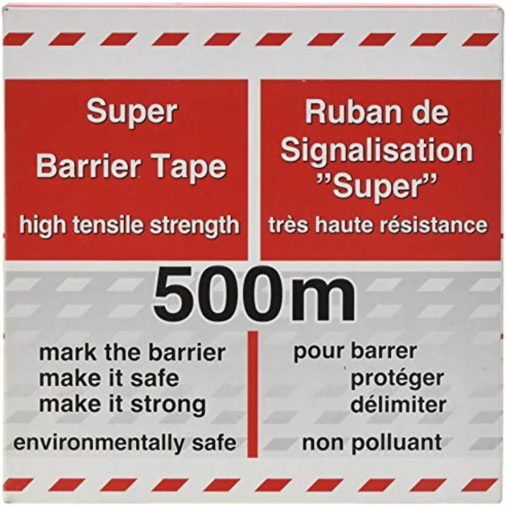 Absperrband rot/weiß geblockt 80 mm breit á 500m - Preisvergleich