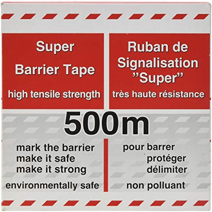 Absperrband rot/weiß geblockt 80 mm breit á 500m - Preisvergleich – Bild 1