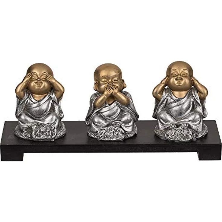 Out of the Blue Sitzende Deko-Figur, Buddha (nichts böses sehen – Bild 2