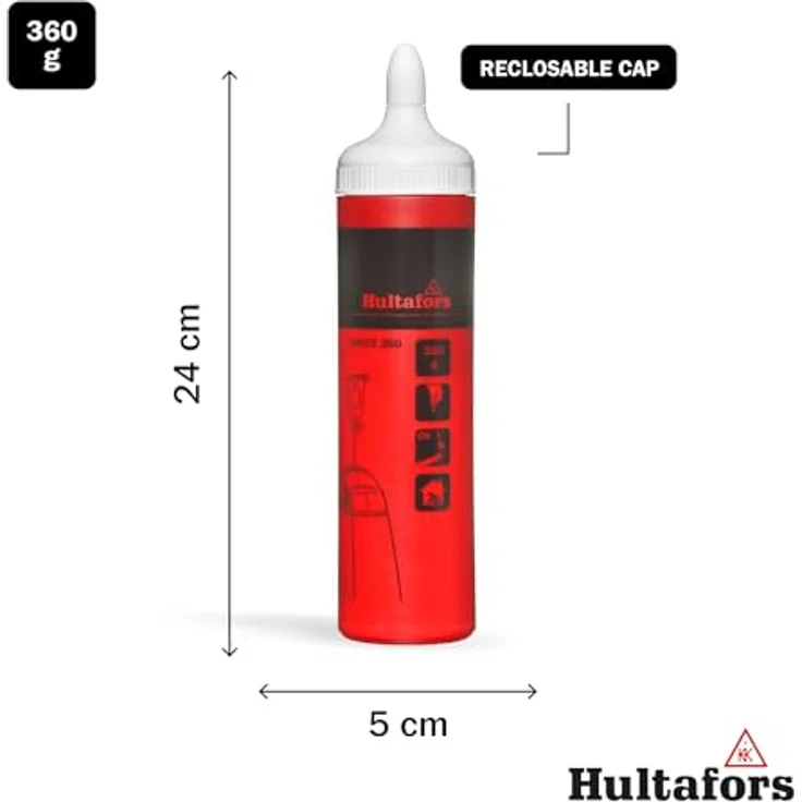 Hultafors Schlagschnurkreide Weiß 360g, übermalbar, intensive Farbe, für Innennbereiche, präzise & langlebige Linien – Bild 2