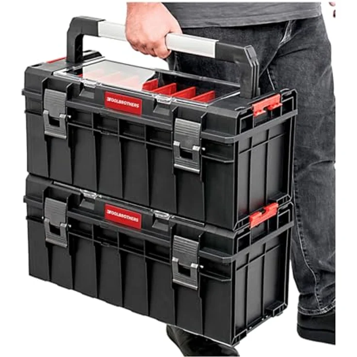 Toolbrothers RHINO Slim Werkzeugkoffer Handling+ Long Edition, 22 l, IP54, wasser- und staubdicht, inkl. Werkzeugschale – Bild 6