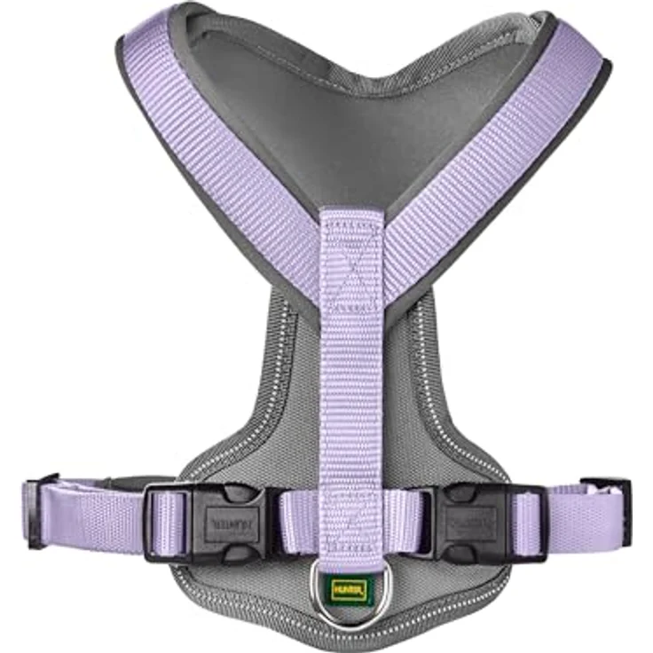 Hunter Tierbedarf Hunde-Geschirr Neopren lavendel/grau, 3-fache Verstellmöglichkeit, reflektierende Paspel – Bild 3