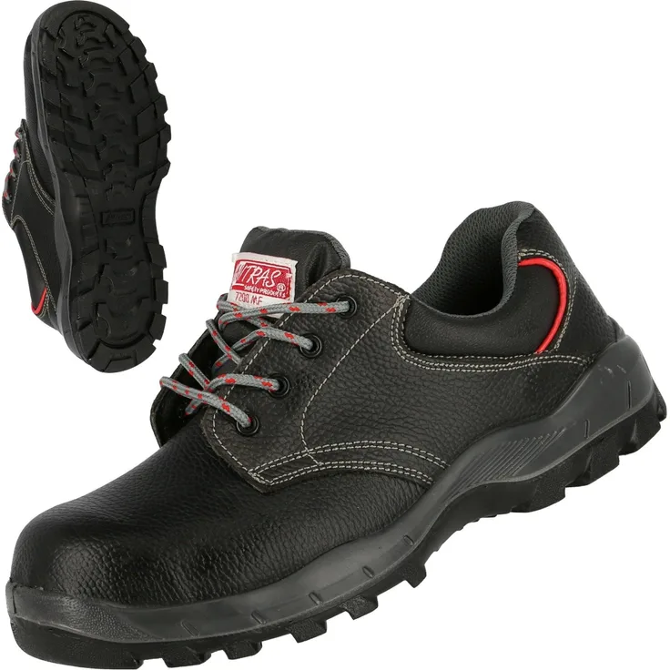 Nitras NITRAS STEP MF S3 Sicherheitshalbschuhe, schwarz, mit Fiberglas-Zehenkappe und rutschhemmender PU/TPU-Laufsohle, Gr.: 41