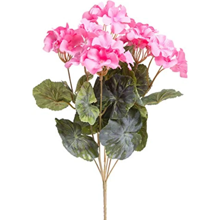 Botanic-Haus Kunstblume Geranienbusch, 2er Set mit roten, weißen oder rosa Blüten, Höhe 37 cm – Bild 4
