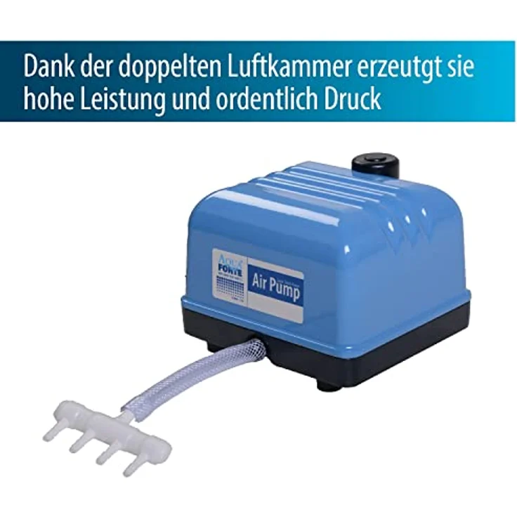Aqua Forte Hi-Flow Luftpumpe V30FFP, 17 l/min (bei 1,2 m), 24,5x20x20,5 cm, blau – Bild 4
