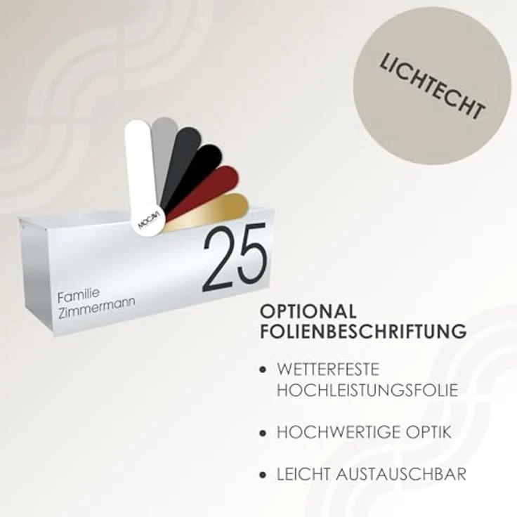 MOCAVI Zeitungsfach mit Deckel ZF 2a Edelstahl, extra-groß, moderne Design-Zeitungsrolle, geschlossen, XXL Zeitungsbox eckig – Bild 4