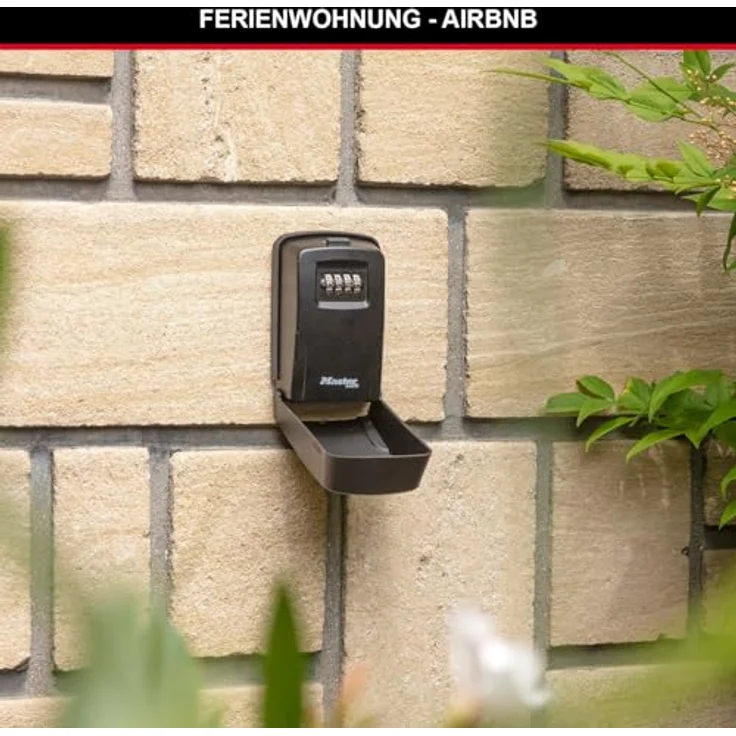 Master Lock 5430EURD, mittelgroßer Schlüsselkasten für Wandmontage, wetterfest, mit abnehmbarer Abdeckung und 4-stelligem Zahlencode – Bild 3