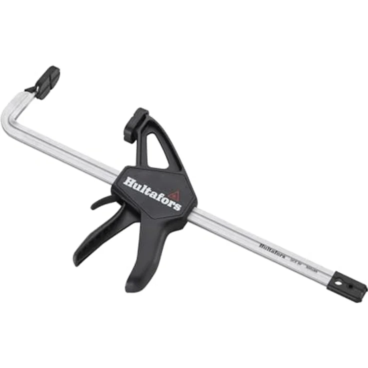 Hultafors QCX 30 Schnellspannzwinge, Spannweite 300 mm, Schließkraft bis 120 kg, gehärtete Stange, Druckplatten mit Raupengummipads