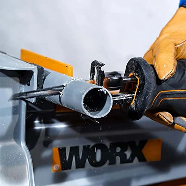 WORX WX500.9 Akku-Säbelsäge 20V ? Akkusäge zum Schneiden von Holz, PVC, Stahl u. v. m. ? Verstellbare Fußplatte, variable Geschwindigkeit ? Ohne Akku & Ladegerät – Bild 4