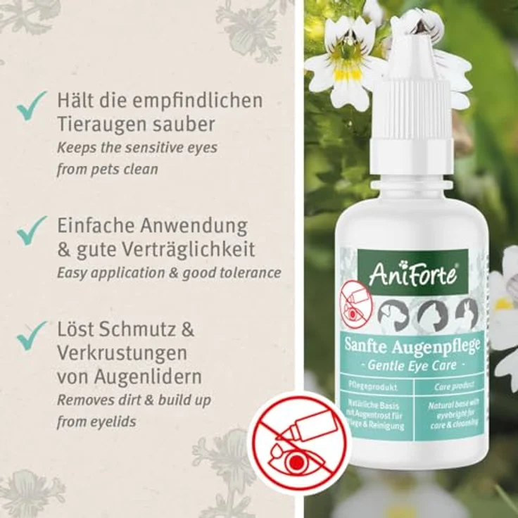 AniForte Sanfte Augenpflege 30ml - Augenreiniger für Hunde, Katzen & Kleintiere – Bild 3