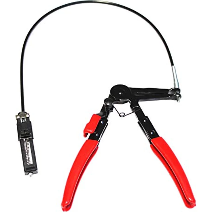 DEMA Kombizange Schlauchschellenzange 630, Zange mit Bowdenzug und rutschhemmenden Gummigriffen – Bild 1