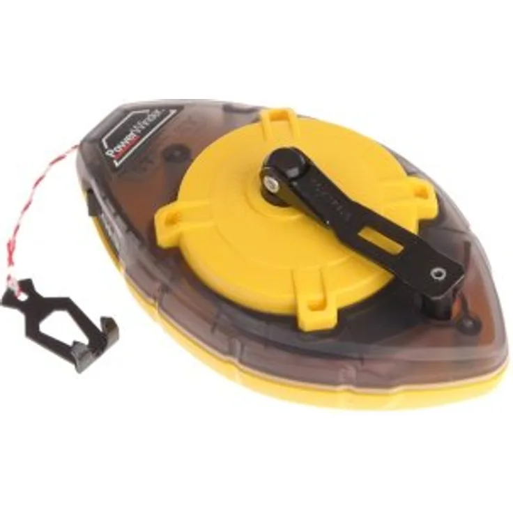 Stanley 0-47-460 Schlagschnur PowerWinder 30m, schnelles Aufwickeln 3,5:1, schlagfestes ABS Gehäuse, stabiler Stahlkurbelgriff