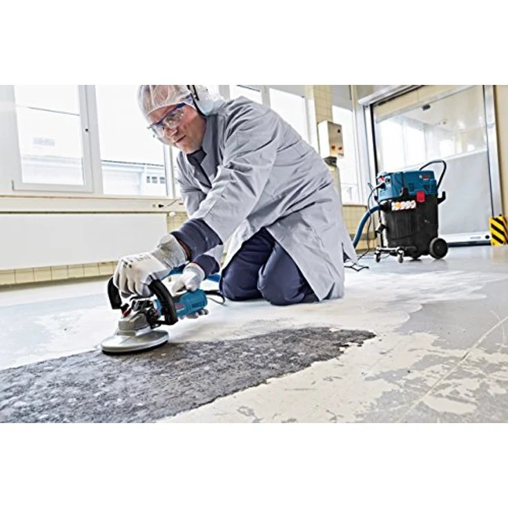 Bosch Professional Betonschleifer GBR 15 CA (1.500 W Nennaufnahmeleistung, 9.300 min-1 Leerlaufdrehzahl, 125 mm Topfscheibe, Ø, Spannschlüssel, 3 x Ersatzbürstenkranz, im Karton) – Bild 3