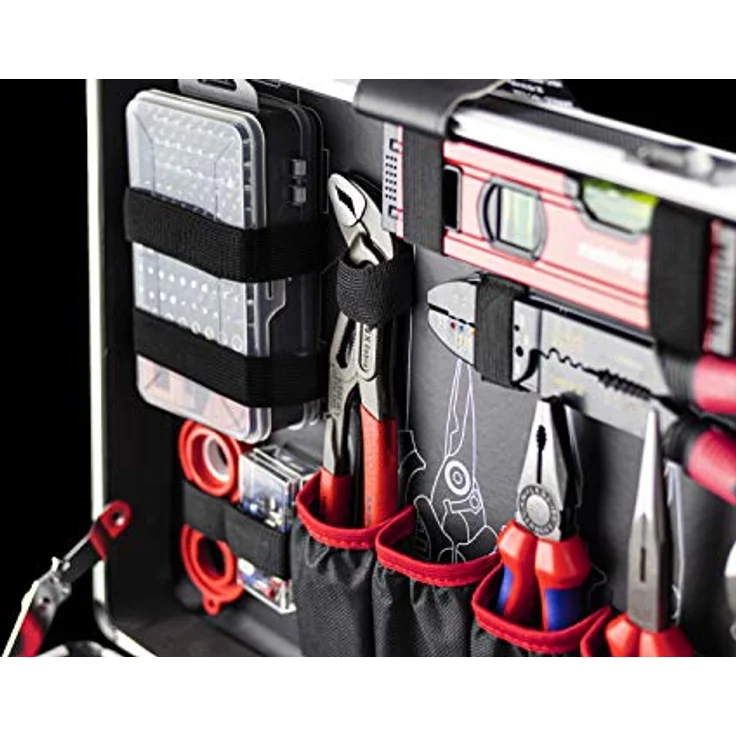 Meister Werkzeugtrolley 238- teilig - Mit Qualitätswerkzeug von Knipex und Wera - Mit Rollen - Teleskophandgriff - Profi Werkzeugkoffer befüllt - Werkzeugkiste fahrbar auf Rollen - Werkzeugbox - 8973770 – Bild 6