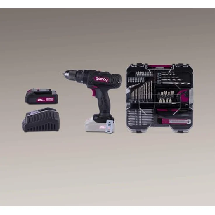 Scheppach Gomag Akku-Schlagbohrschrauber-Set GO-CSK74/1, 20 V, 74-teiliges Zubehörset, 50 Nm Drehmoment, Akku & Ladegerät, mobil im Koffer – Bild 4