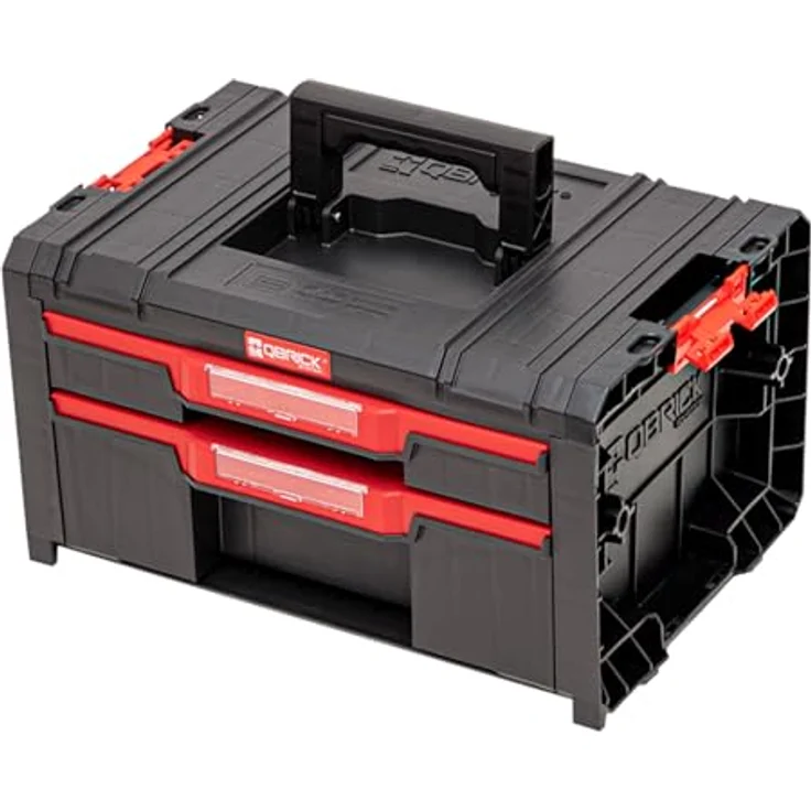Qbrick System Pro Drawer 2 Toolbox 2.0, modularer Werkzeugkoffer mit 2 ausziehbaren Schubladen, 5 verstellbaren Trennwänden und automatischer Schubladensperre – Bild 5