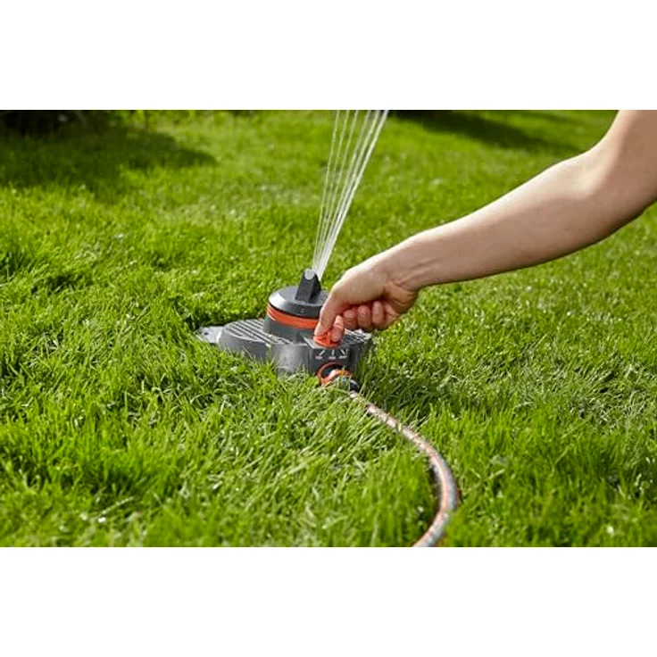 GARDENA Comfort Teil- und Vollkreisregner Tango: Kreisregner 2 in 1: Teil- und Volkreisregner, Wassermenge und Wurfweite regulierbar, für Flächen bis ma. 310 m², ma. Sprengbereich 20 m (2065-20) – Bild 3