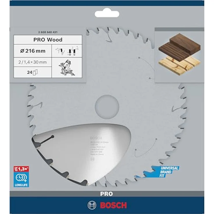 Bosch Professional Kreissägeblatt Optiline Wood (für Holz, 216 x 30 x 2 mm, 24 Zähne, Zubehör Kreissäge) – Bild 2