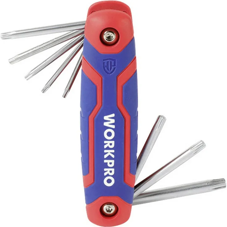 WorkPro TORX Winkelschraubendreher-Set, 5-teilig mit ergonomischem Komfortgriff aus Chrom-Vanadium-Stahl, T9-T25
