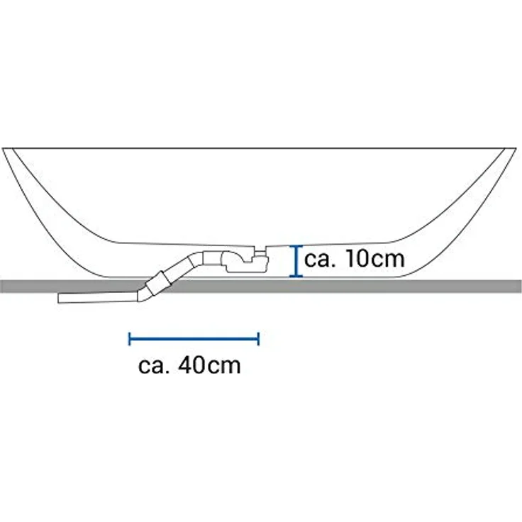 Bernstein NOVA CORNER L, Freistehende Badewanne aus hochglanzweißem Acryl, 170x78 cm, linksseitiger Einbau, doppelwandige Bauweise, komfortable Rückenschräge, mittiger Pop-up-Ablauf – Bild 7