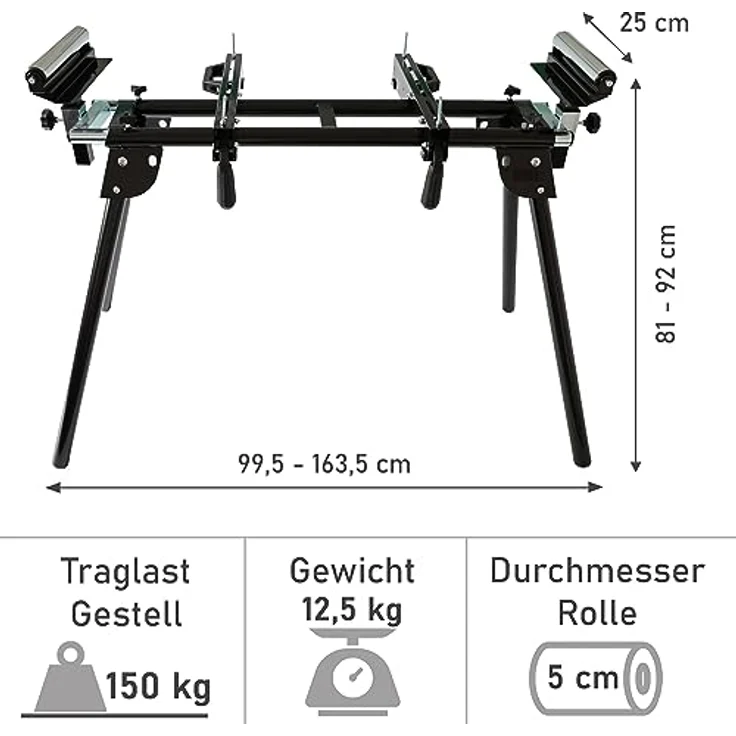 Maschinenuntergestell, ausziehbar, höhenverstellbar, Werkbank – Bild 5