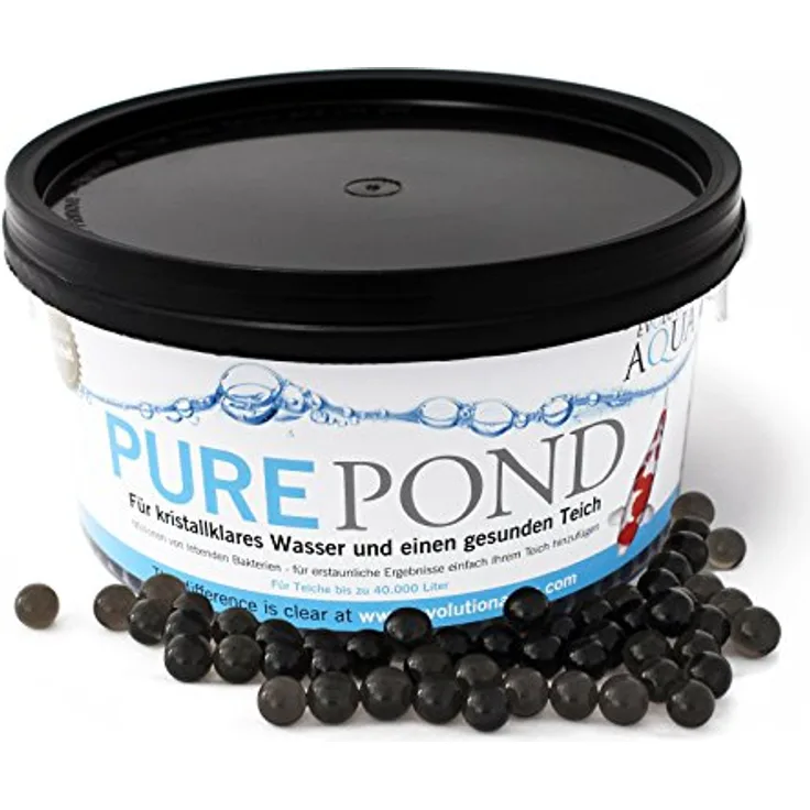 Evolution Aqua Pure Pond, 2000 ml Biostarter Gelbälle mit Filterbakterien für Teiche bis 40.000 l, nachhaltige Teichpflege und Wasserqualitätsverbesserung