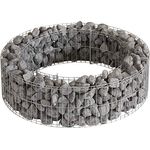 bellissa Gabionen-Lagerfeuerstelle - 95587 - Feuerstelle für Lagerfeuer - Durchmesser 73/51 cm, Höhe 21 cm