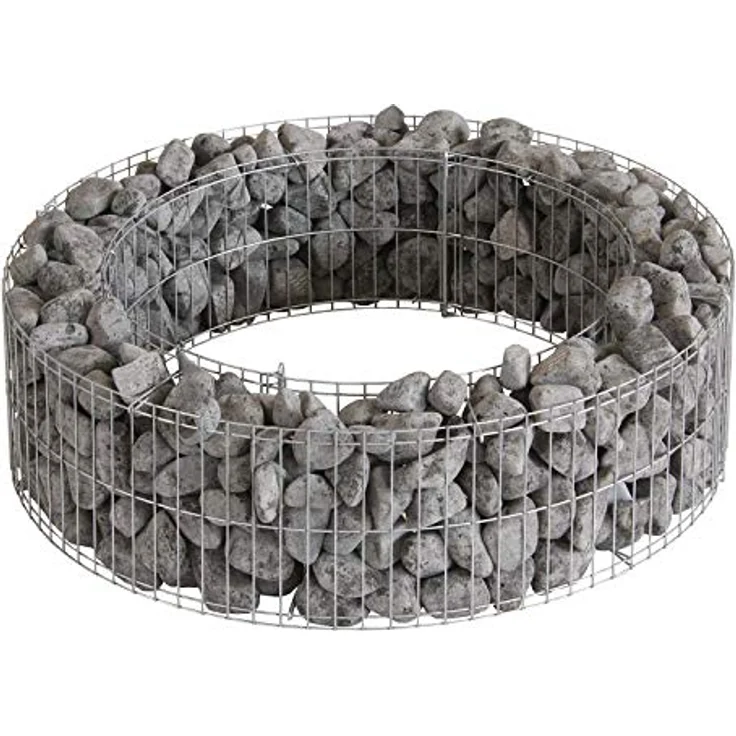 bellissa Gabionen-Lagerfeuerstelle - 95587 - Feuerstelle für Lagerfeuer - Durchmesser 73/51 cm, Höhe 21 cm – Bild 1