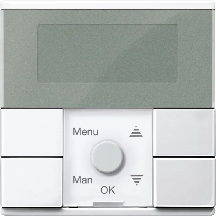 Merten & Storck Zeitschaltuhr MEG5755-0319, polarweiss glänzend, für System M mit Astrofunktion und programmierbaren Schaltzeiten – Bild 1
