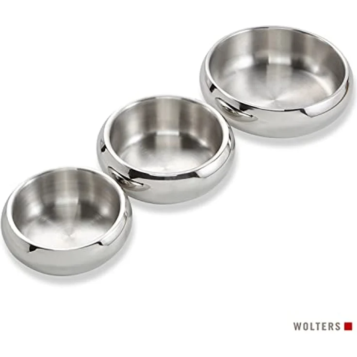 Wolters Futternapf Diner Steel, Edelstahl Napf mit rutschfestem Boden, hochglänzend – Bild 3