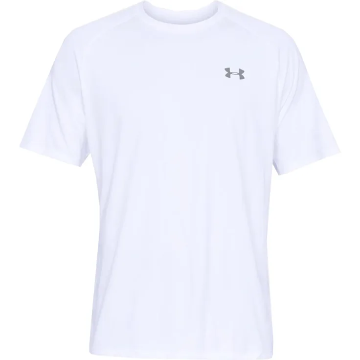 Under Armour® Poloshirt UA Tech 2.0 SS, weiss mit Logoprint