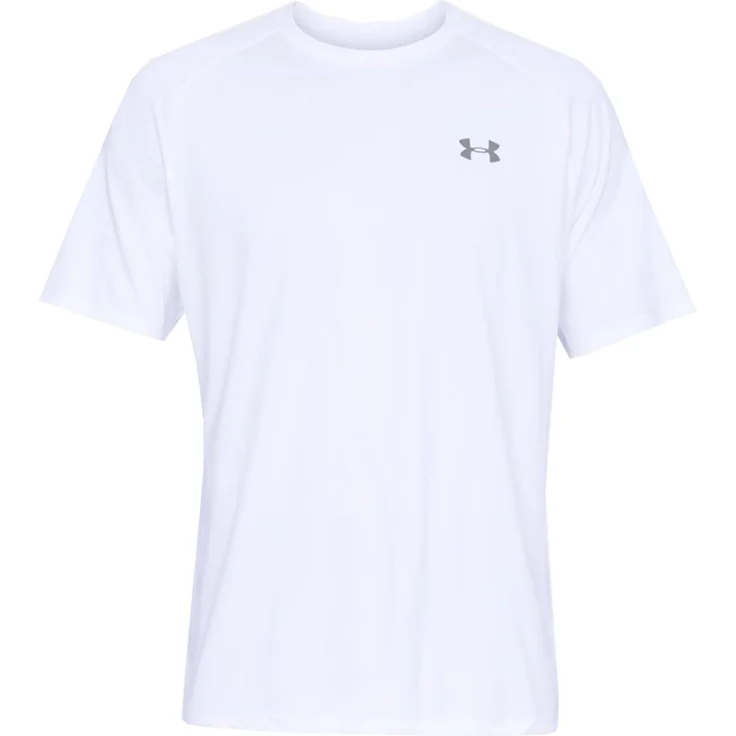 Under Armour® Poloshirt UA Tech 2.0 SS, weiss mit Logoprint