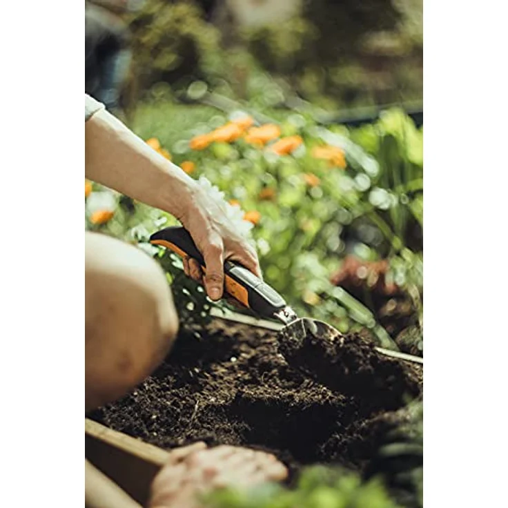 Fiskars Blumenkelle zum Ein- und Umpflanzen, Länge: 37,5 cm, Schwarz-Orange, Rostfreier Stahl-Kunststoff, Xact, 1027043 – Bild 6