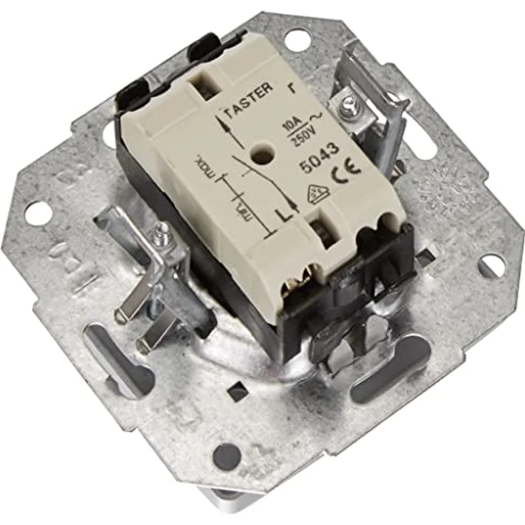 Kopp Abdeckrahmen 651320083, Unterputz Abdeckrahmen in Silber mit Einzeltaster, 1 Modul, glänzende Oberfläche – Bild 2