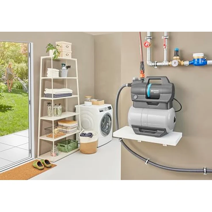 Gardena Hydrophor-Set 3800 Silent 09064-20, leise Hauswasserpumpe mit 3.800 l/h Durchflussmenge und 47 dB(A) Schalldruck – Bild 3
