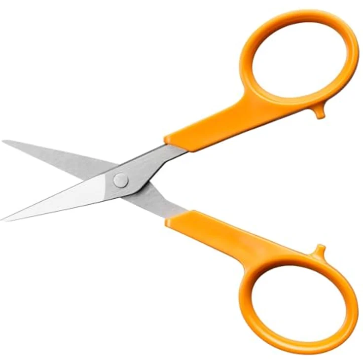 Fiskars Classic Manikürschere, Abgerundete Spitzen, 10 cm Gesamtlänge, ergonomische Griffe, rostfreier Qualitätsstahl, Orange, 1075060 – Bild 5