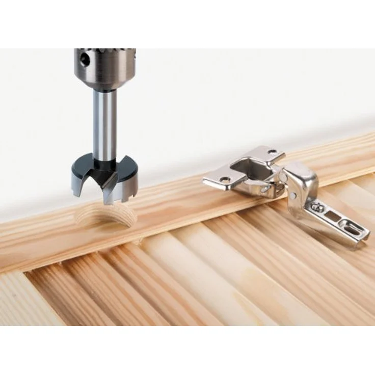Wolfcraft Forstnerbohrer L=90mm, ø35mm, selbstschneidende Zentrierspitze für präzises Bohren in Weichholz – Bild 2