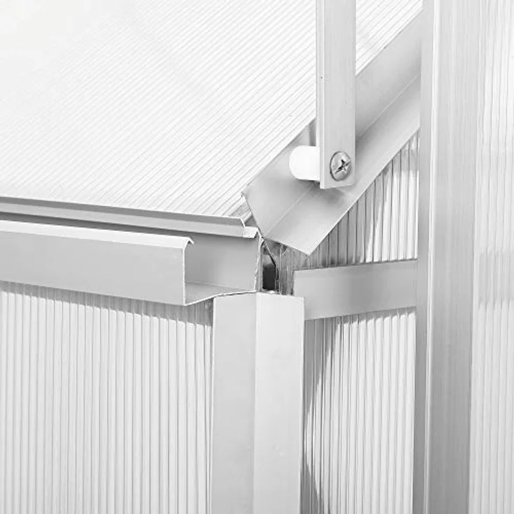 Zelsius Aluminium Gewächshaus für den Garten | 250 x 190 cm | 4 mm Platten | Vielseitig nutzbar als Treibhaus, Tomatenhaus, Frühbeet und Pflanzenhaus – Bild 4