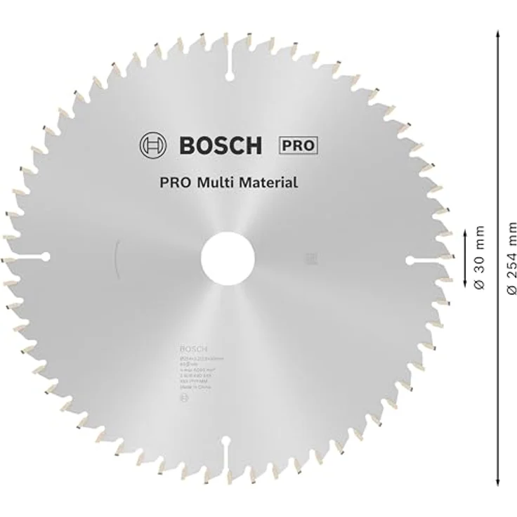 Bosch Professional Kreissägeblatt (für Multi Material, AußenØ: 254mm, Bohrung: 30mm, Zubehör für Kapp-, Tischkreissägen) – Bild 3