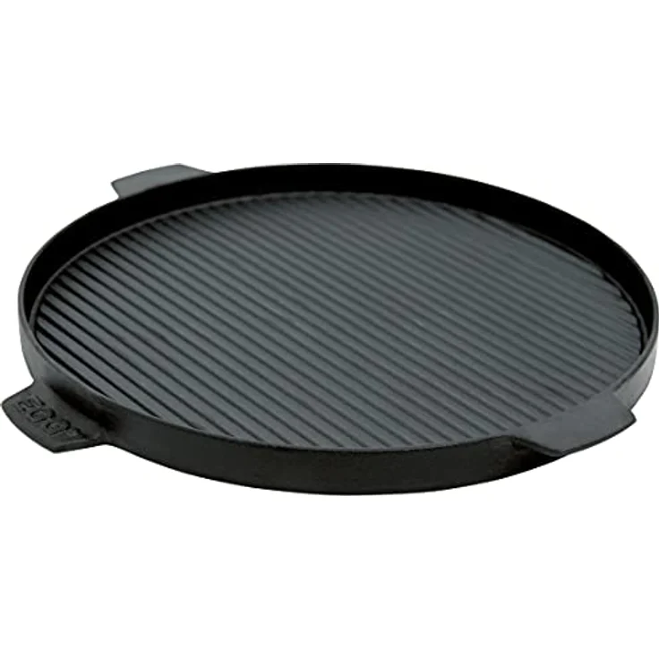 Big Green Egg Grillplatte aus Gusseisen SMX, Ø 26 cm, hitzebeständig und emailliert, kompatibel mit MiniMax, Small und Medium – Bild 1