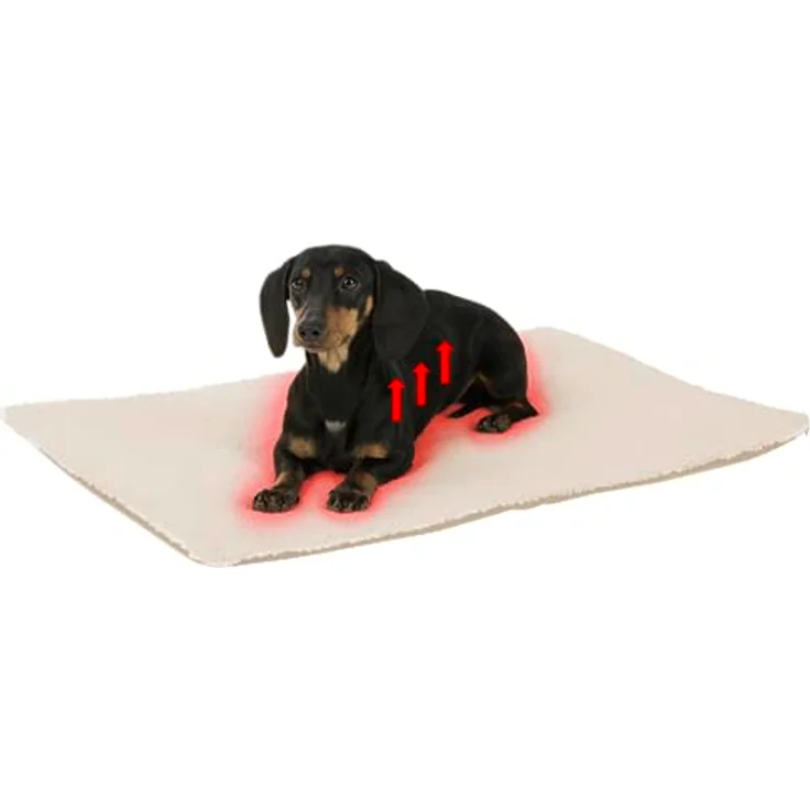 Kerbl Liegekissen „Theo“, selbstwärmend | selbstwärmende Decke für Hunde und Katzen | in beige und in Zwei Größen (120 x 75 cm) – Bild 2