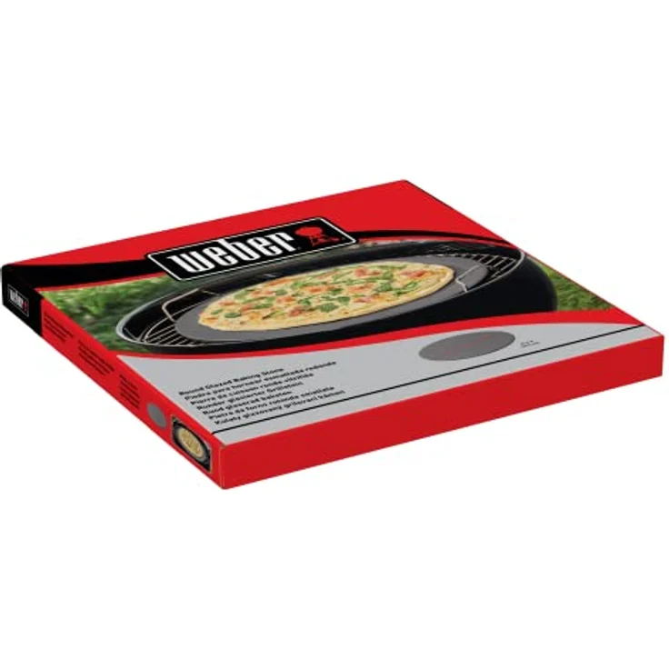 Weber glasierter Pizzastein, rund, 36 cm 18412 Schwarz - Preisvergleich – Bild 2