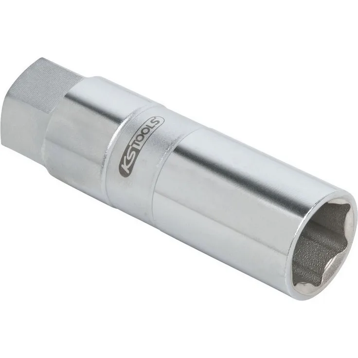 KS Tools Stoßdämpfer-Außensechskant-Gegenhalter-Stecknuss 16 mm, Chrom Vanadium, ideal für Montage und Demontage von Stoßdämpfer-Kolbenstangen