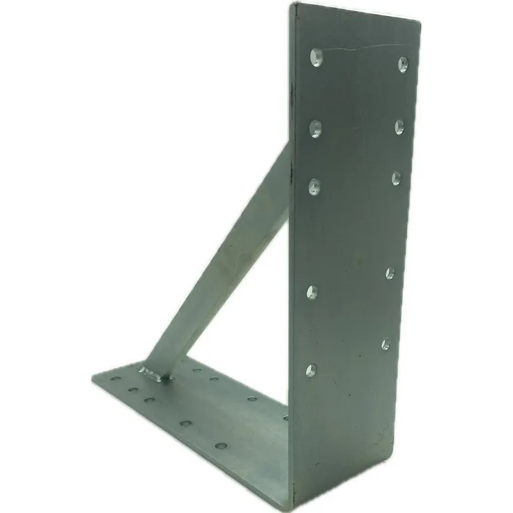 dynamic24 Holzkonstruktionsbeschlag, Schwerlast Bauwinkel verzinkt 300x300x100mm, 5mm verstärkt mit 8 Bohrungen