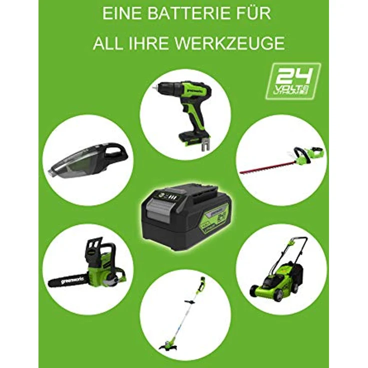 Greenworks Akku-Winkelschleifer GD24SAG Li-Ion 24 V 10.500 Umdrehungen Minute 125mm Scheibendurchmes – Bild 8